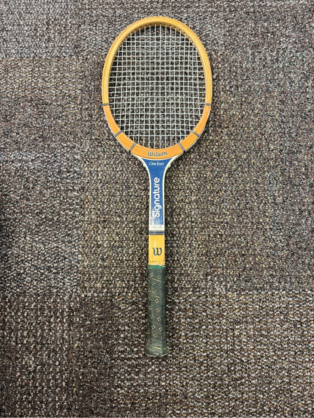 Wilson Vintage Chris Evert Signature Wooden Tennis Racquet  Strata Bow